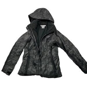 Columbia Omni-Tech 2-in-1 Interchangeable Women's Jacket - Grey Black Small Coat